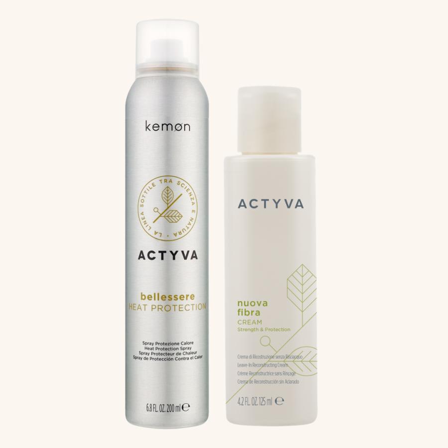 Kemon Nuova fibra cream and kemon bellessere heat protection Kemon Nuova fibra cream and kemon bellessere heat protection