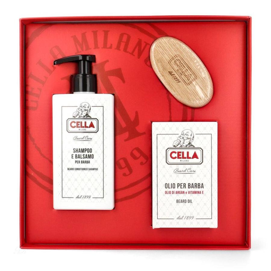 Cella Milano Set Beard Shampoo, Beard Oil & Beard Brush na 4lookstore.com