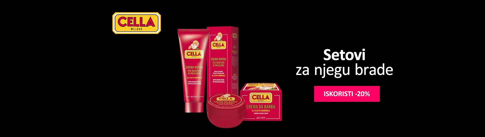 -20% Cella Milano setovi za njegu brade