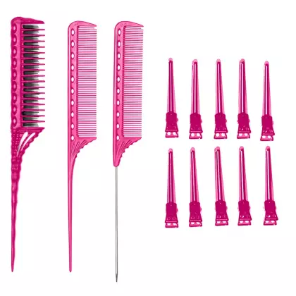 Paket češljeva za bojenje kose (roze boje)