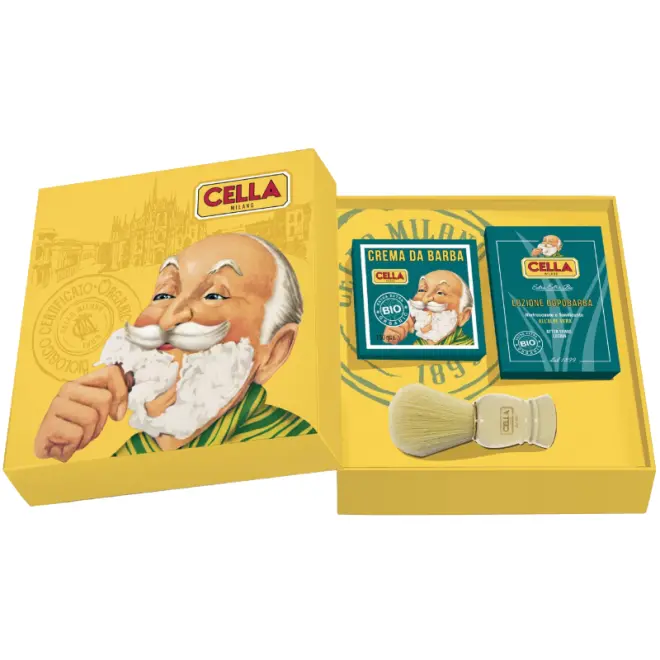 ORGANIC set Beard Cream, After Shave Lotion & Shaving Brush